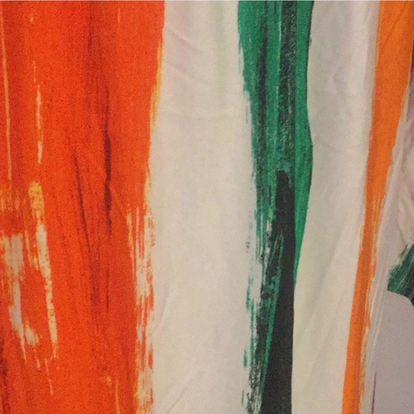 ❌DONATED❌Orange Multi-Color Stripe Off The Shoulders Bell Sleeve Dress - Picture 7 of 9